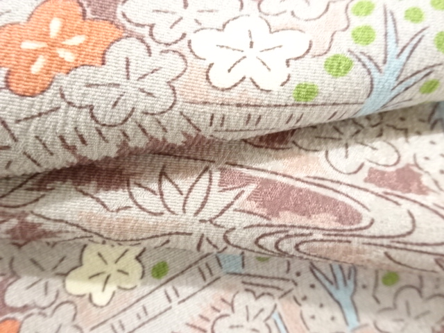  大正ロマン　紋錦紗 茶屋辻模様着物